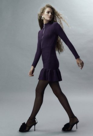 Vestido volante cremallera