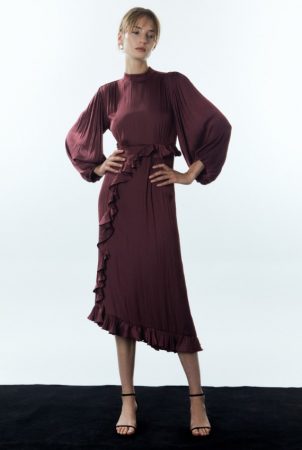 Vestido largo tejido de Sfera