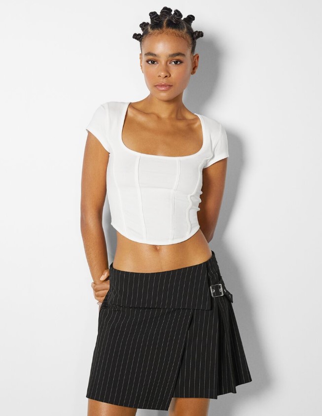 Minifalda con raya diplomática