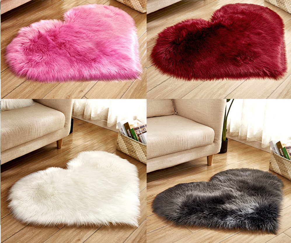 alfombra pelo corazón