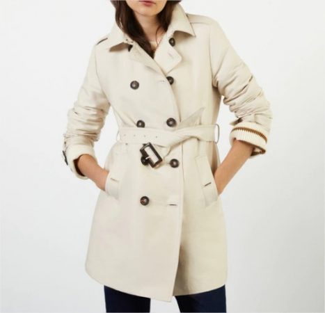 gabardina de mujer con bolsillos manga larga el corte inglés