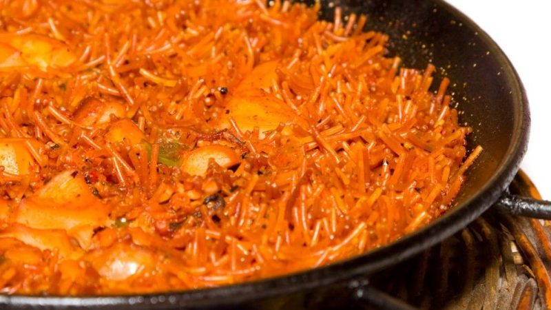 receta de fideuá vegetal