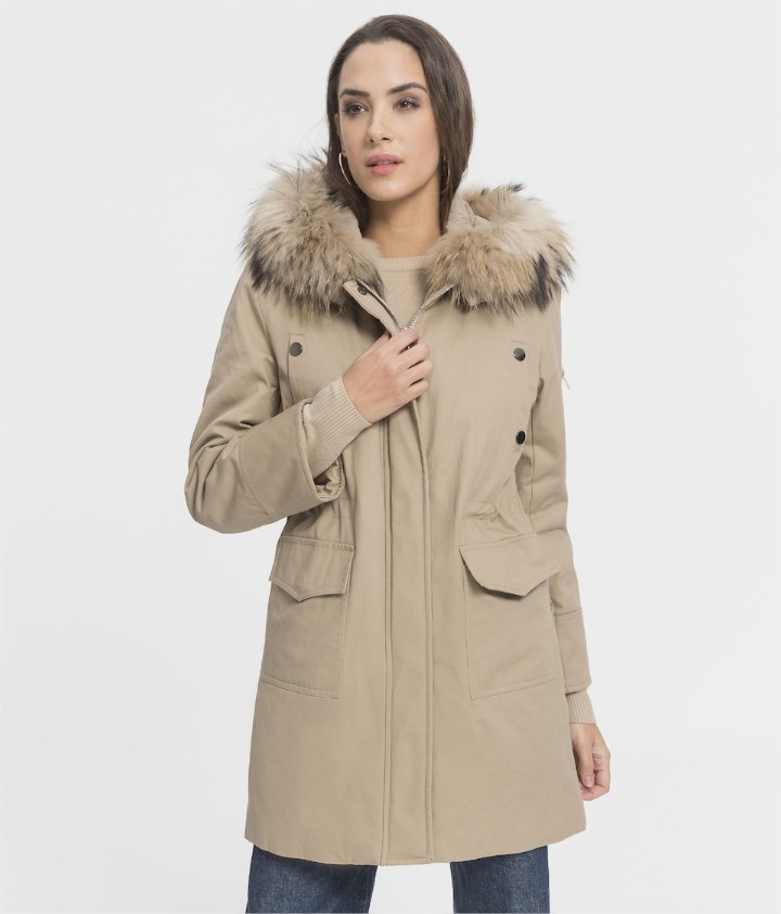 parka con forro conejo swarz