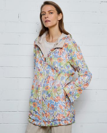 parka reversible estampada