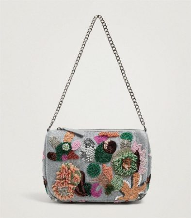 Bolso de fiesta con cuentas de muchos colores en gris el corte ingles Merca2.es