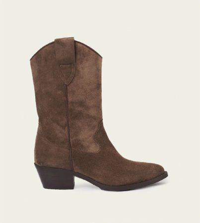 Botas de mujer de serraje estilo cowboy en color marron Merca2.es