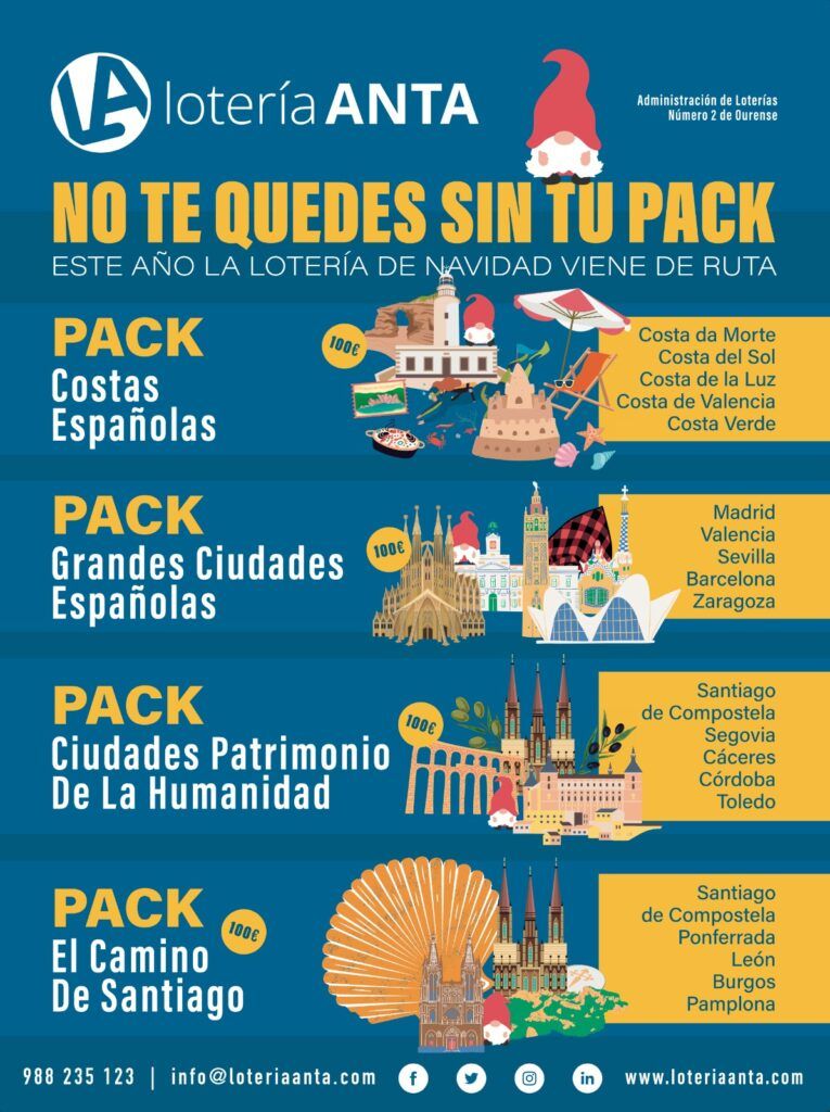 Lotería Anta presenta sus exclusivos Packs de lotería de Navidad
