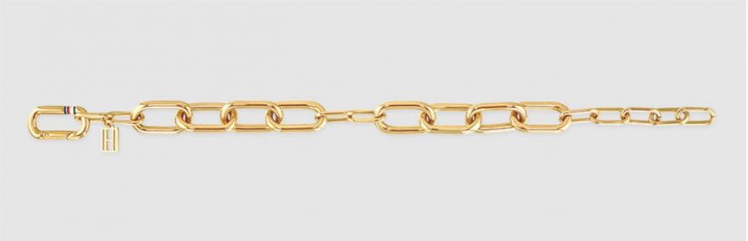 Pulsera Tommy Hilfiger de eslabones de acero dorado el corte inglés