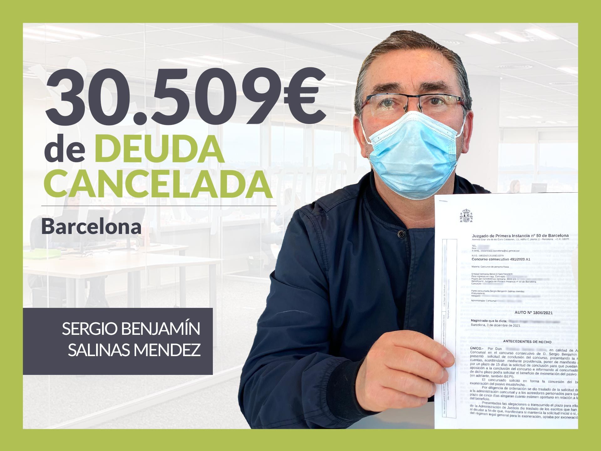 Repara tu Deuda Abogados cancela 30.509€ en Barcelona (Cataluña) con la Ley de la Segunda Oportunidad