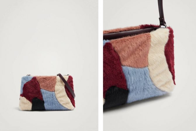 Bolso bandolera efecto pelo de Parfois