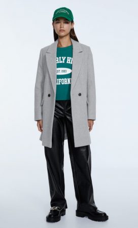 Abrigo paño básico de Stradivarius