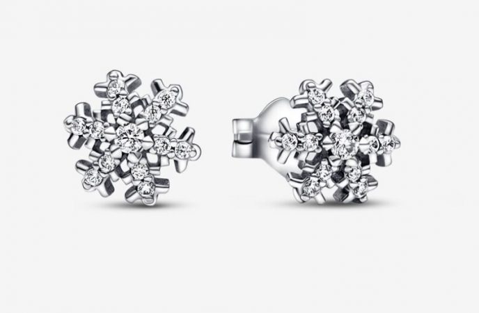 Pendientes de Pandora Copo de Nieve Brillante