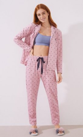 Pijama camisero largo terciopelo A Neighbor Blonde