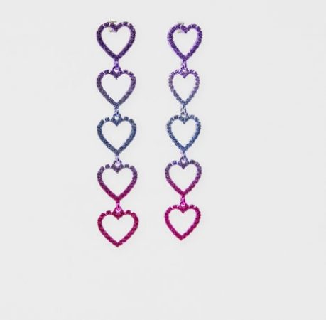 Pendientes corazones degradados de Pull&Bear