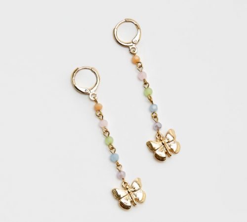 Pendientes largos mariposa de Pull&Bear