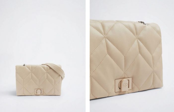 Bolso acolchado con cadena