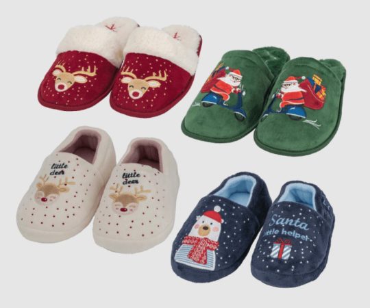 Zapatillas navideñas de Aldi