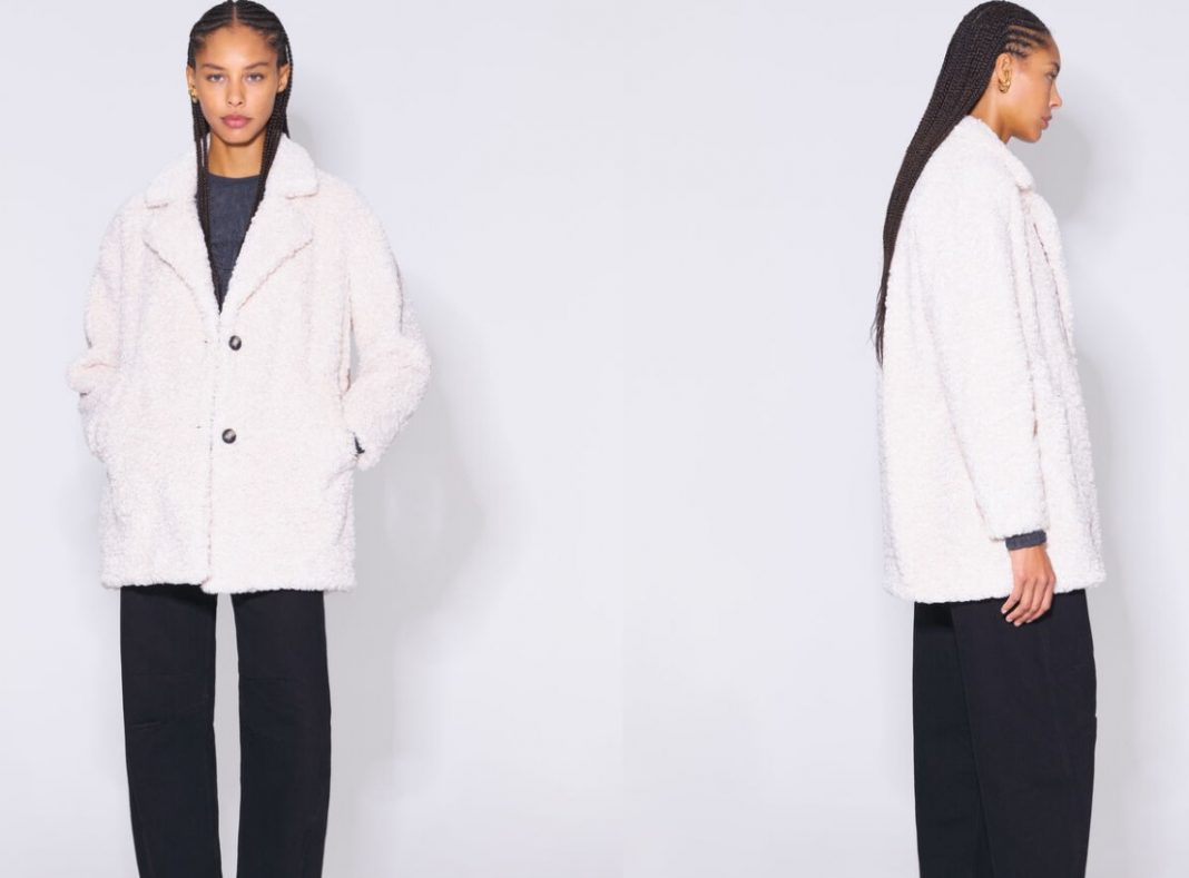 Abrigo de pelo arena de Bimba y Lola