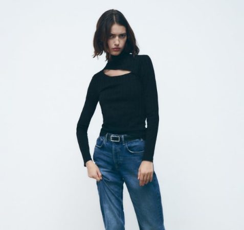 Camiseta rib cut out