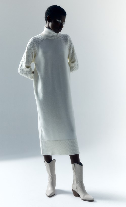 Vestido de punto trenzas