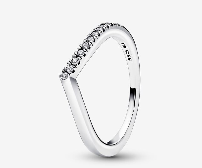 Anillo Deseo Mitad Brillante de Pandora