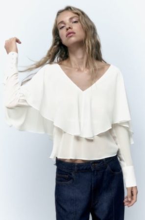 Blusa de volante de Zara