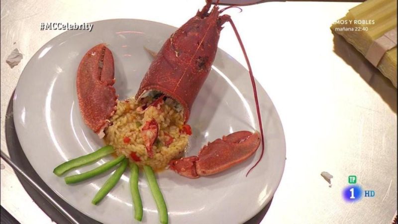 Arroz con bogavante de Tejero en MasterChef Celebrity