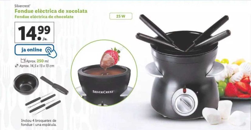 La Fondue de chocolate eléctrica 25 W