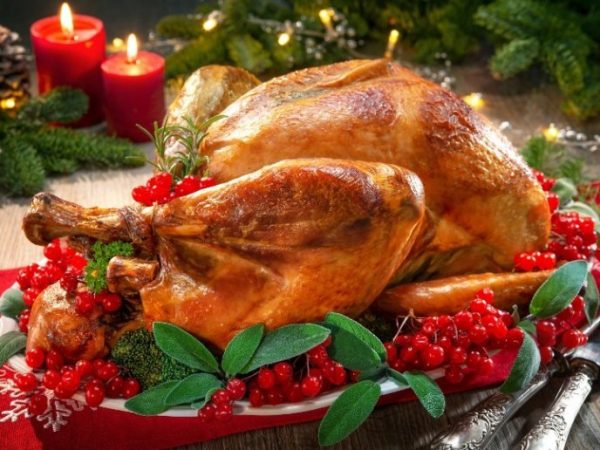 Ingredientes para hacer el pavo de Navidad tradicional