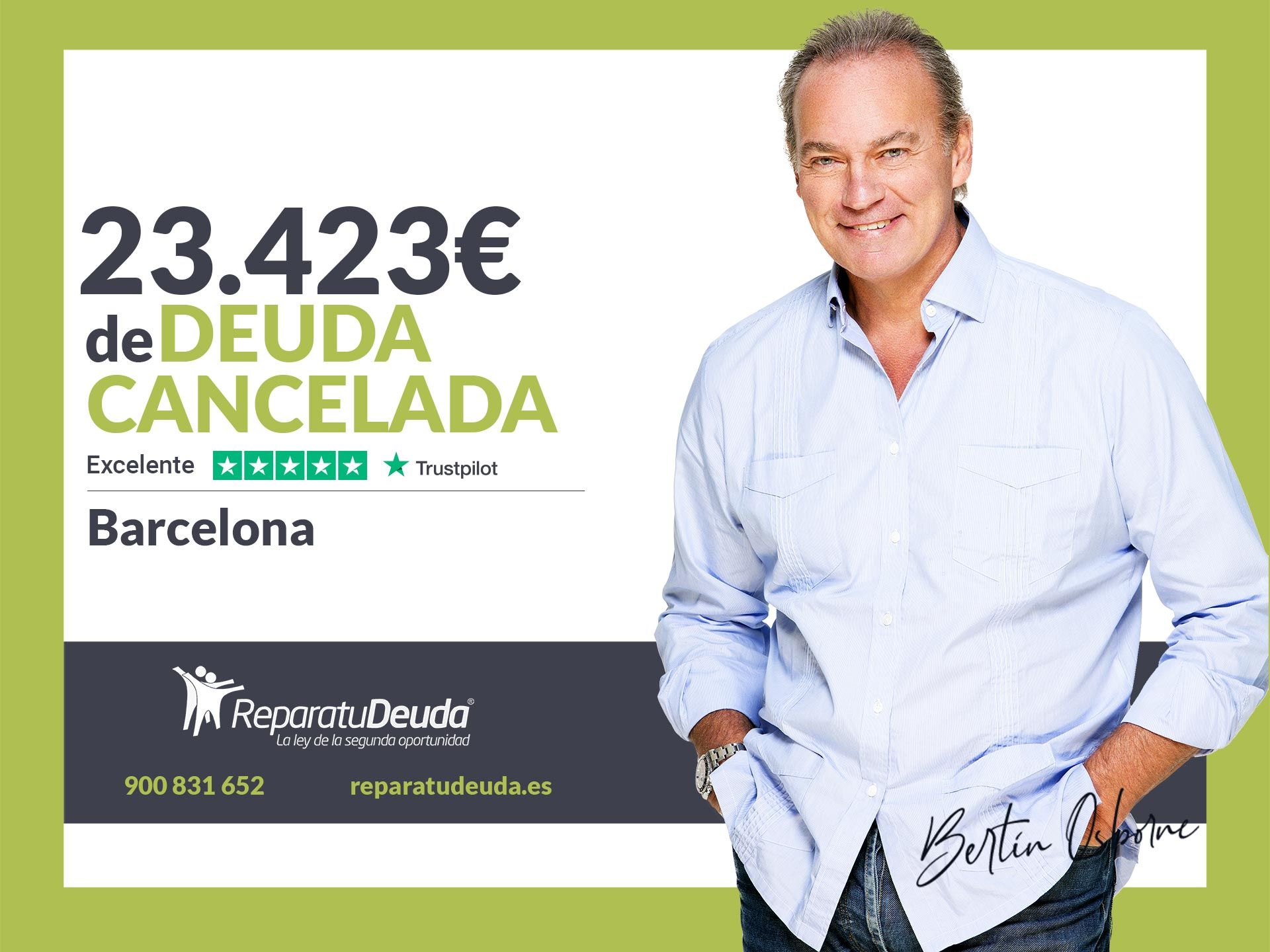 Repara tu Deuda Abogados cancela 23.423€ en Barcelona (Catalunya) con la Ley de Segunda Oportunidad