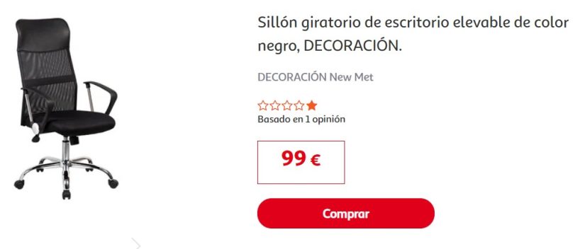 Alcampo tiene una mesa ideal para darle un toque renovado a tu salón 18 Merca2.es Sillón giratorio de escritorio de Alcampo