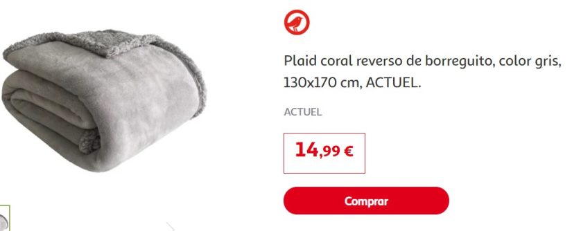 Alcampo tiene una mesa ideal para darle un toque renovado a tu salón 19 Merca2.es Manta de borreguito color gris