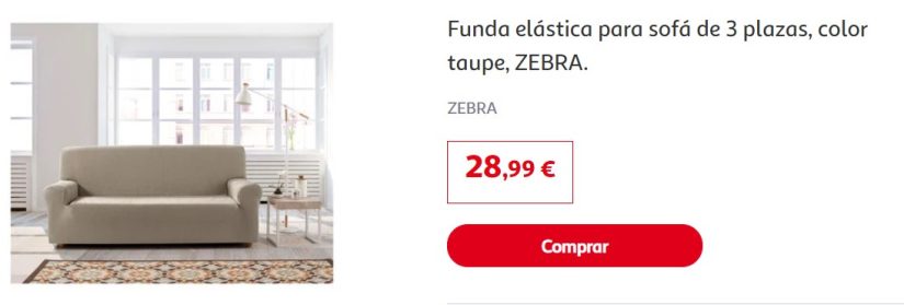 Alcampo tiene una mesa ideal para darle un toque renovado a tu salón 21 Merca2.es Funda elástica para sofá de 3 plazas