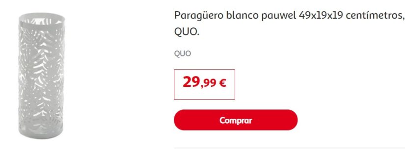 Alcampo tiene una mesa ideal para darle un toque renovado a tu salón 22 Merca2.es Paragüero blanco pauwel