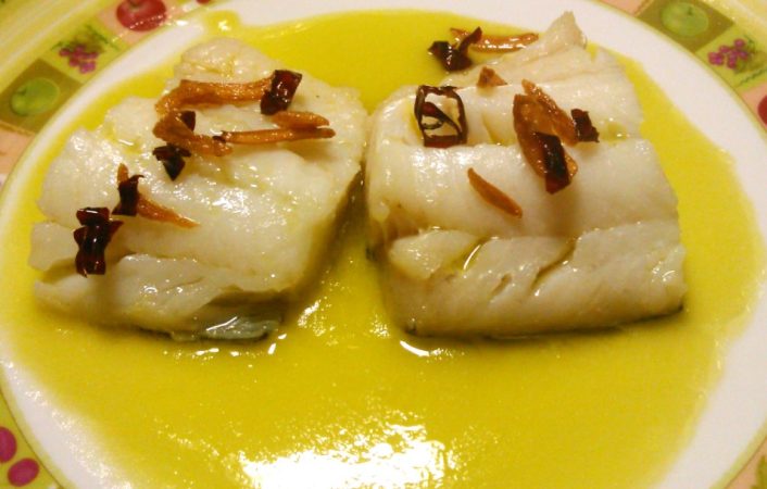 Ingredientes para el bacalao pil pil