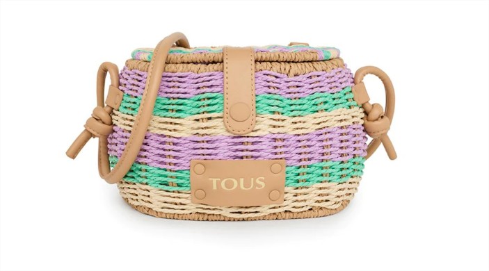 bandolera rafia multicolor