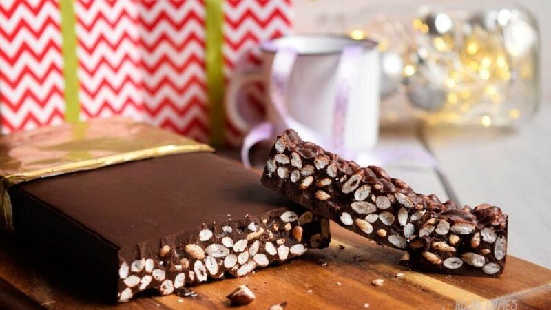 turrón de chocolate casero sin azúcar
