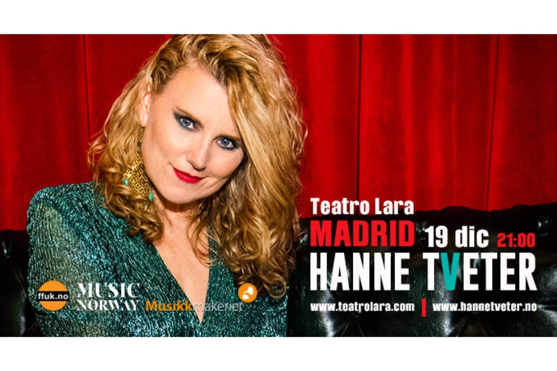 Hanne Tveter presentará un adelanto de su nuevo trabajo en el teatro LARA de Madrid el lunes 19 de diciembre, un «Concierto Jazz Flamenco con aires Noruegos»