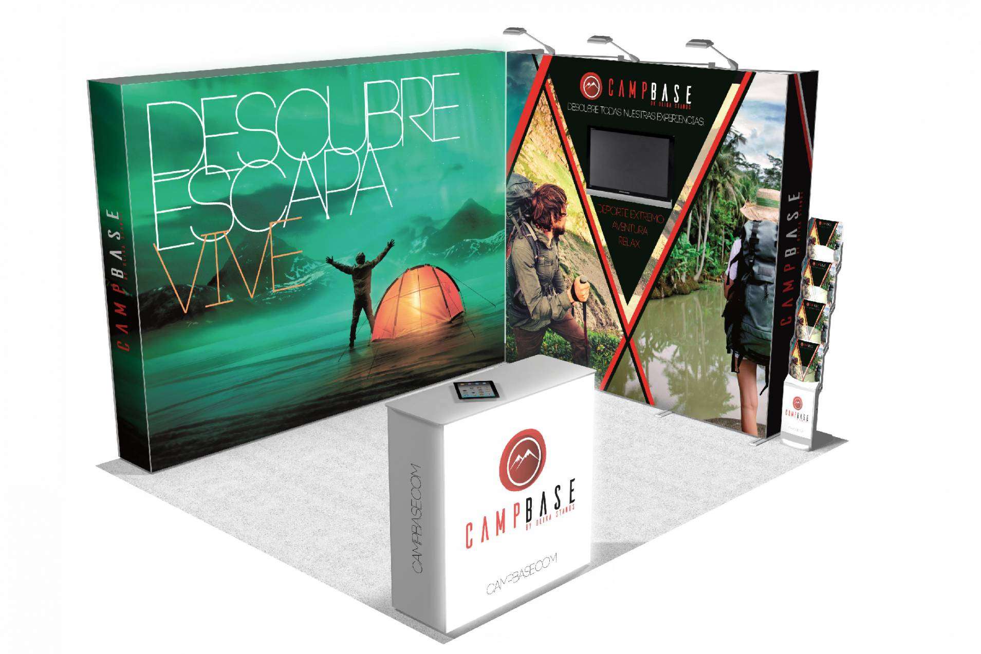 Animación de los stands portátiles en eventos, con los expertos de Olika