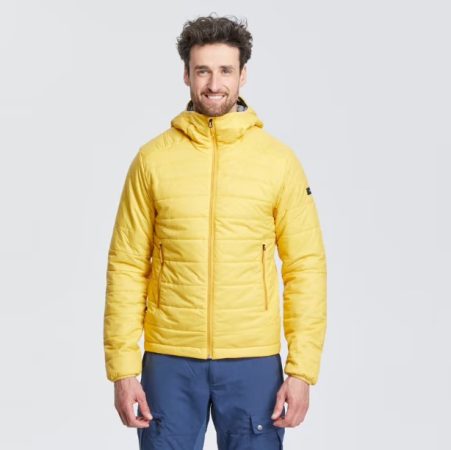 Chaqueta acolchada de montaña y trekking Hombre Forclaz Trek100 amarillo