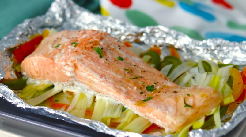 Papillote de salmón
