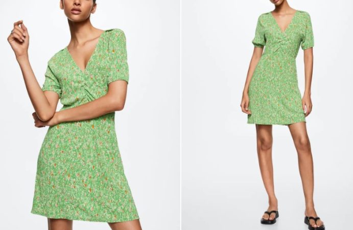 Vestido estampado floral de Mango