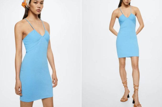 Vestido con tirantes cruzados