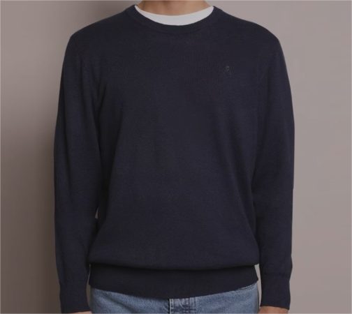 Jersey de hombre en azul marino con cuello redondo  en El Corte Inglés