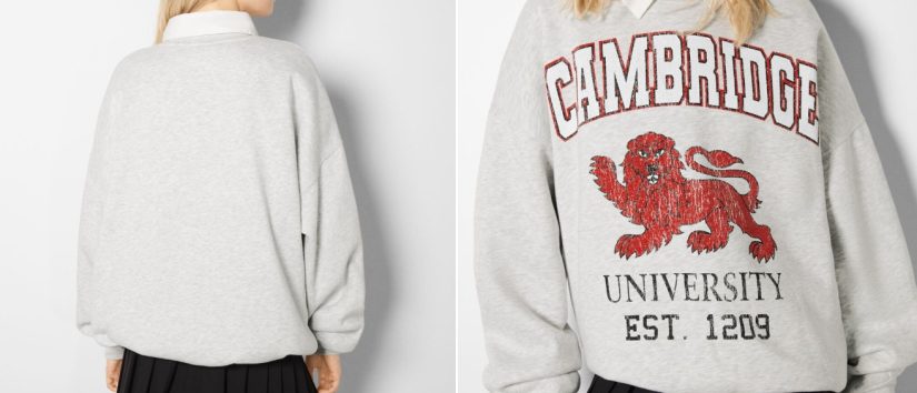 Sudadera print Cambridge University
