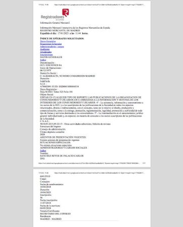 Cuatro directivos de la OCU tienen intereses empresariales y políticos 1 Merca2.es Captura de pantalla 2023 01 18 a las 10.23.34 Merca2.es