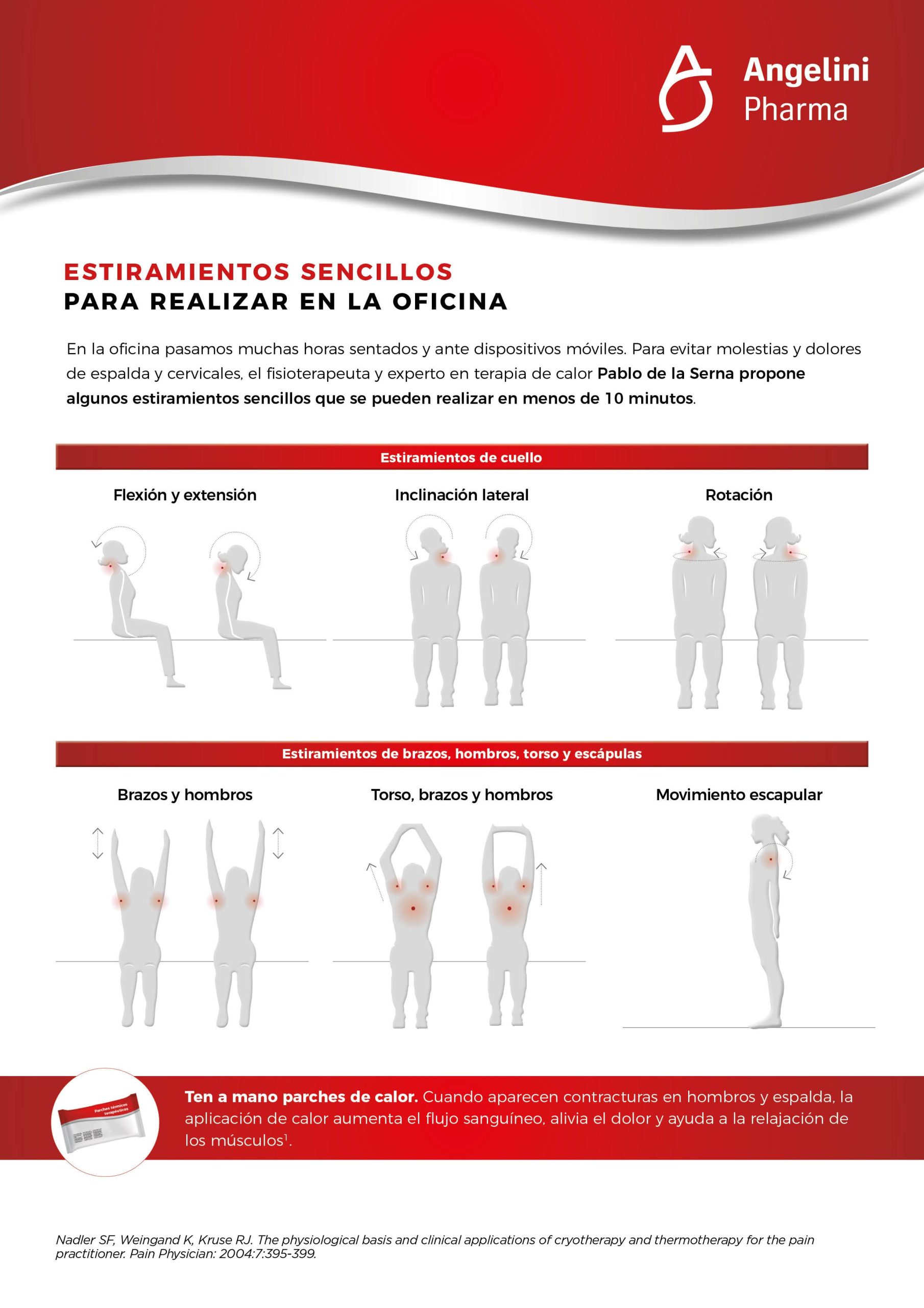 Estiramientos para realizar en la oficina, de la mano de Angelini Pharma