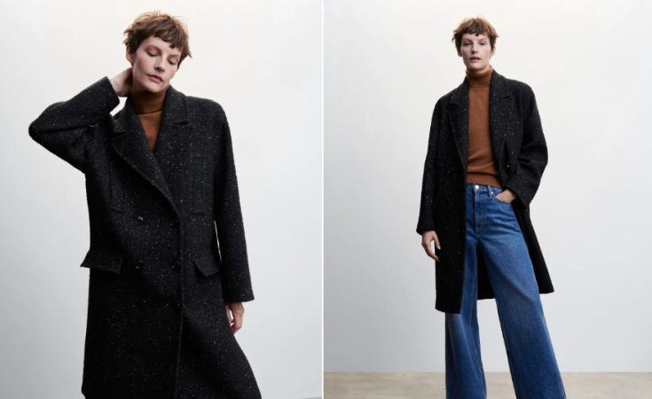 Mango: las prendas de abrigo rebajadas que se están agotando 14 Merca2.es Abrigo cruzado jaspeado