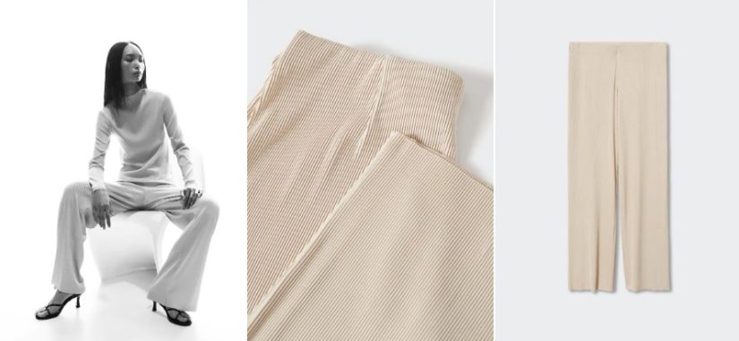 Pantalón palazzo plisado