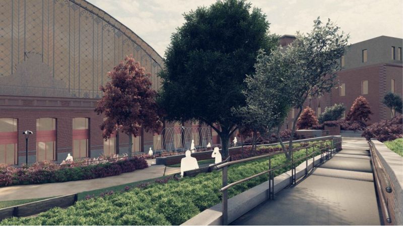 Adif da un paso adelante con la remodelación de la Estación de Atocha 1 Merca2.es Nuevo acceso Marquesina historica fachada de marquesina al fondo rampas 2 infografia Merca2.es